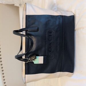 Coach Legacy Shoulder Bag 23469 Blue Cream Colorblock